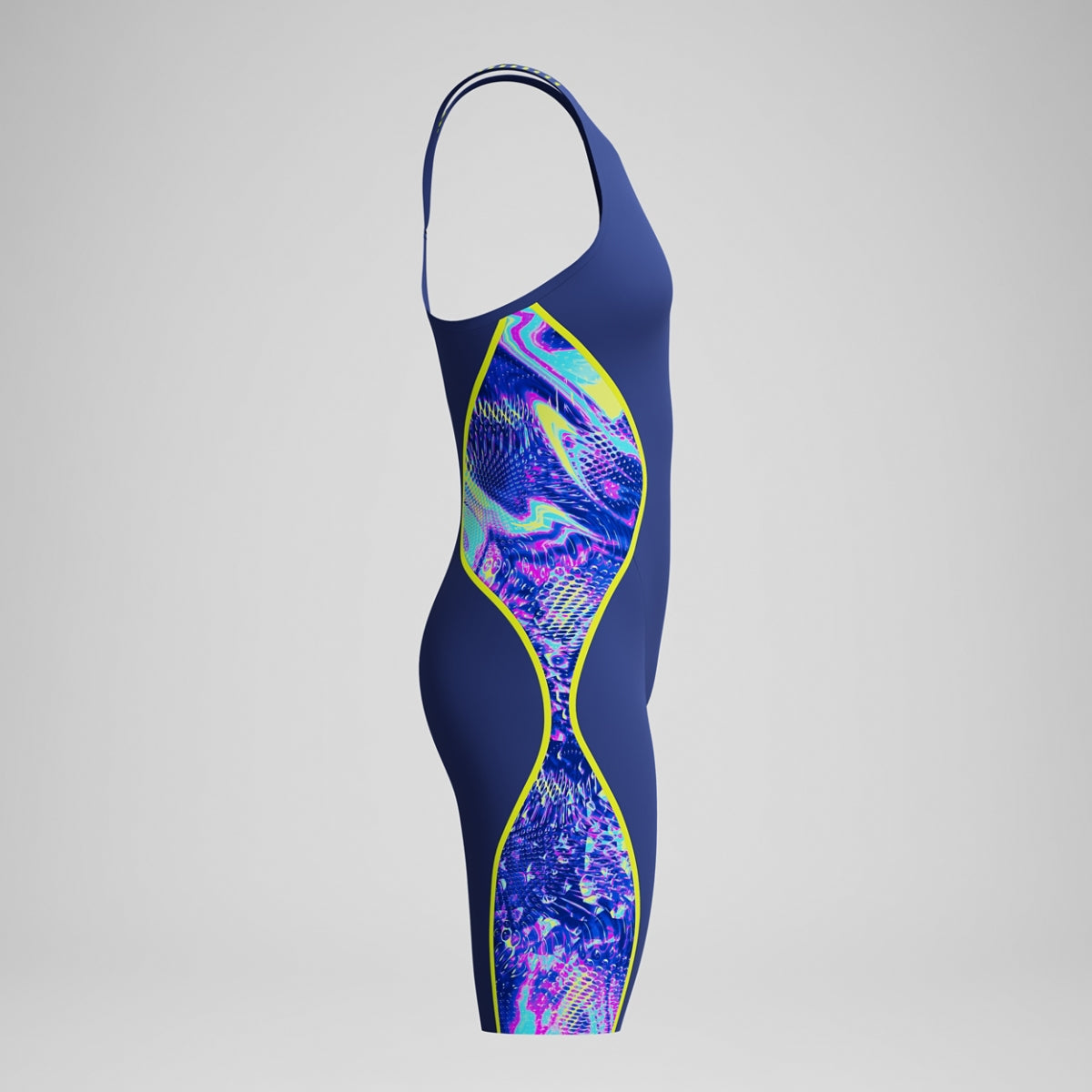 Fastskin LZR Pure Intent 2.0 Printed Closedback Kneeskin - Noble Navy/Morphosis/Hyper Yellow USA