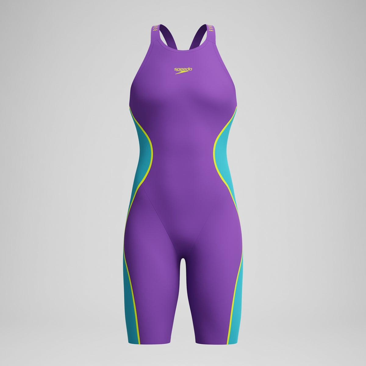 Fastskin LZR Pure Intent 2.0 Openback Kneeskin - Galaxy Grape/Mayan Blue/Hyper Yellow USA