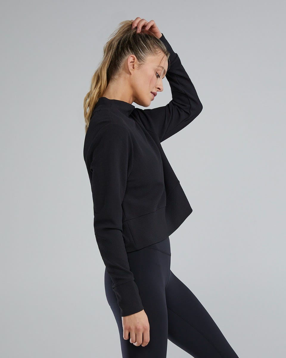 Waffle Cropped Pullover
