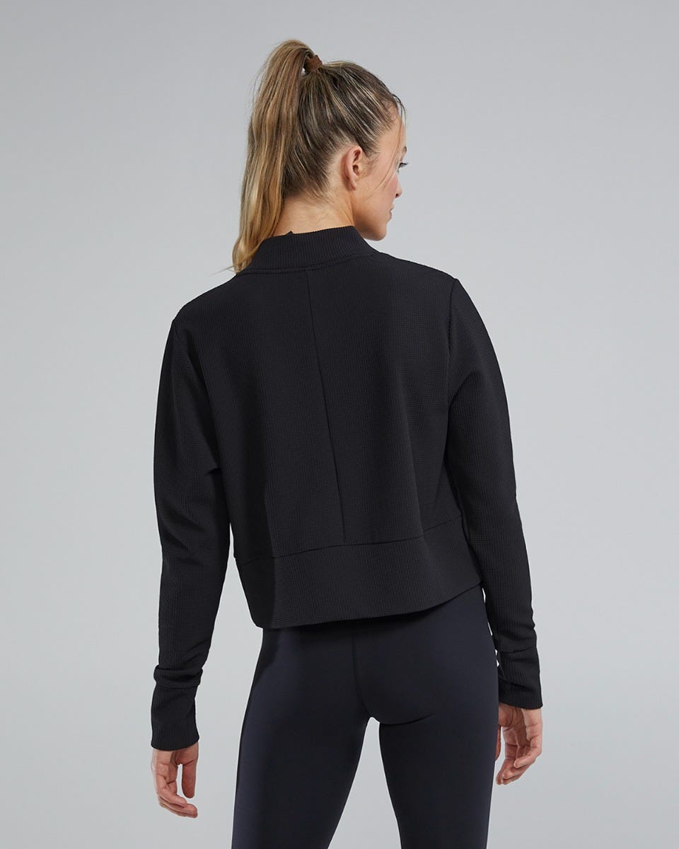 Waffle Cropped Pullover